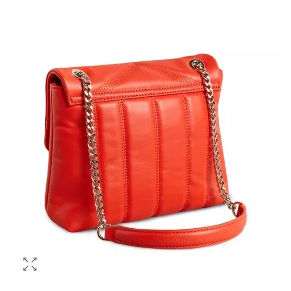 Ted Baker Bold Orange Crossbody Bag with Chain Detail - Picture 7 of 12